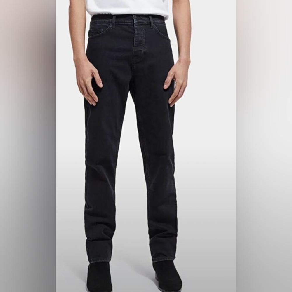 The Kooples Slim Jeans Cotton Blend 5-Pocket Dark Wash Denim Black NWT Mens 33